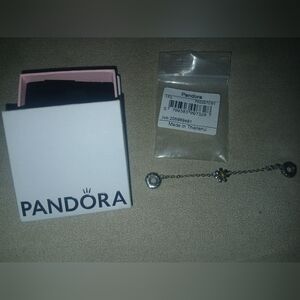 NIB Pandora Silver Yellow Bracelet Safety Daisy Flower Chain